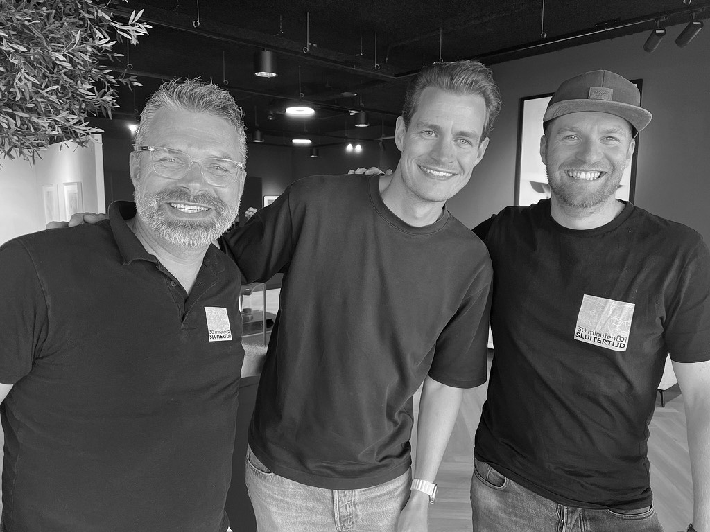 Remko de Waal met Michiel en Niels bij Colorwood